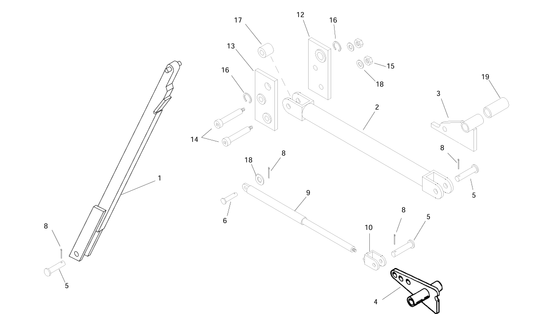 CONNECTING ROD, PUSH BAR AND LIP ASSIST ASSEMBLIES